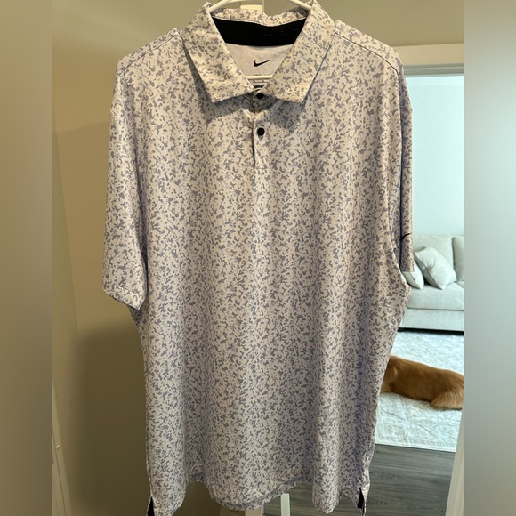 New Never Worn Nike Dri-Fit Purple Camo Golf Polo - Picture 2 of 3